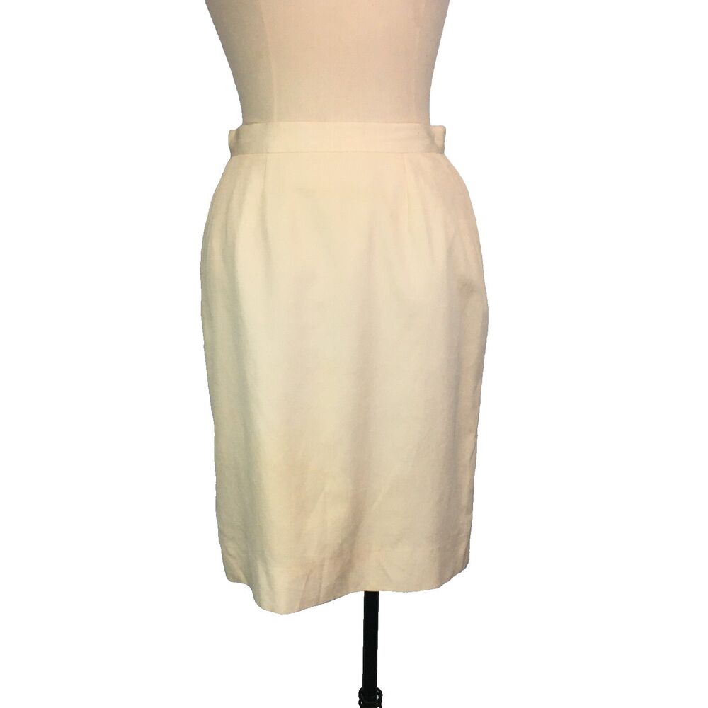 Anne Klein II Womens Ivory Straight Business Skirt, 28 waist, 38 hips,